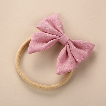MyKids-USA® Baby Solid Color 3D Bow Handmade Elastic Headband