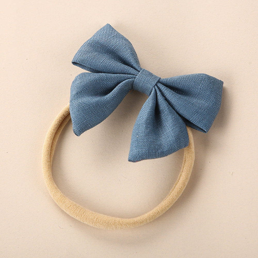 MyKids-USA® Baby Solid Color 3D Bow Handmade Elastic Headband