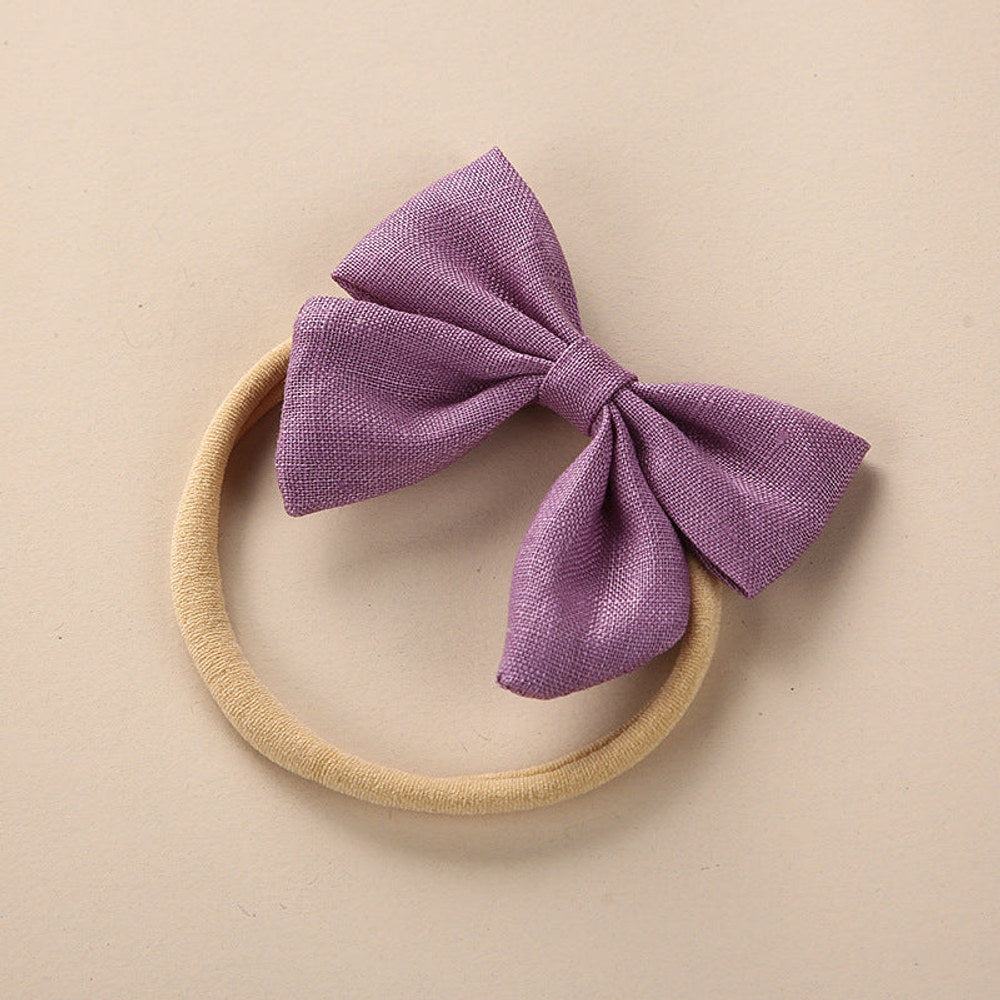 MyKids-USA® Baby Solid Color 3D Bow Handmade Elastic Headband