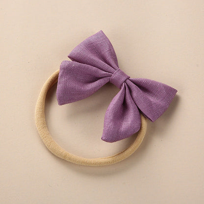 MyKids-USA® Baby Solid Color 3D Bow Handmade Elastic Headband