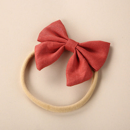 MyKids-USA® Baby Solid Color 3D Bow Handmade Elastic Headband