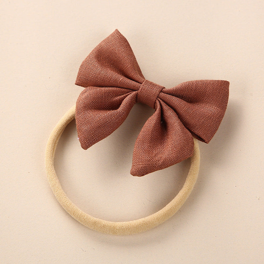 MyKids-USA® Baby Solid Color 3D Bow Handmade Elastic Headband