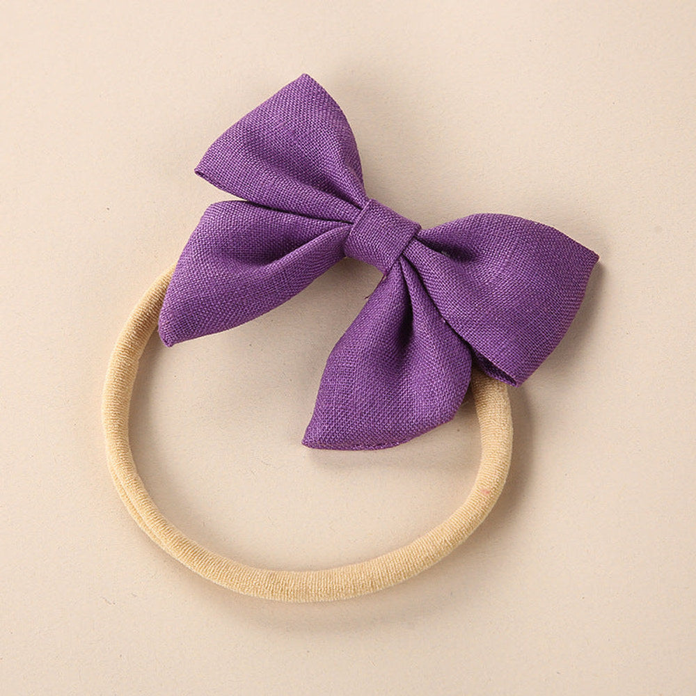 MyKids-USA® Baby Solid Color 3D Bow Handmade Elastic Headband