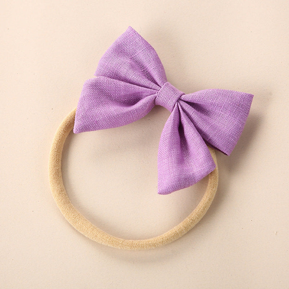 MyKids-USA® Baby Solid Color 3D Bow Handmade Elastic Headband
