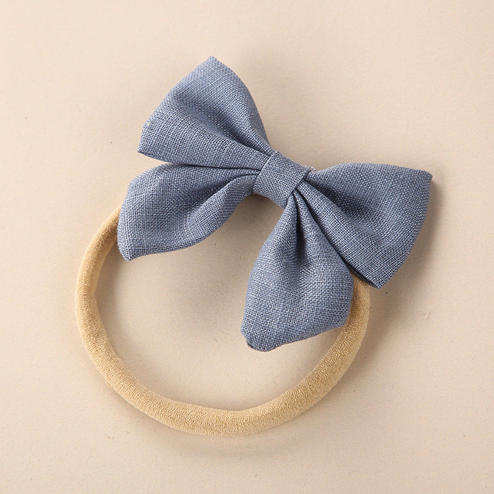 MyKids-USA® Baby Solid Color 3D Bow Handmade Elastic Headband