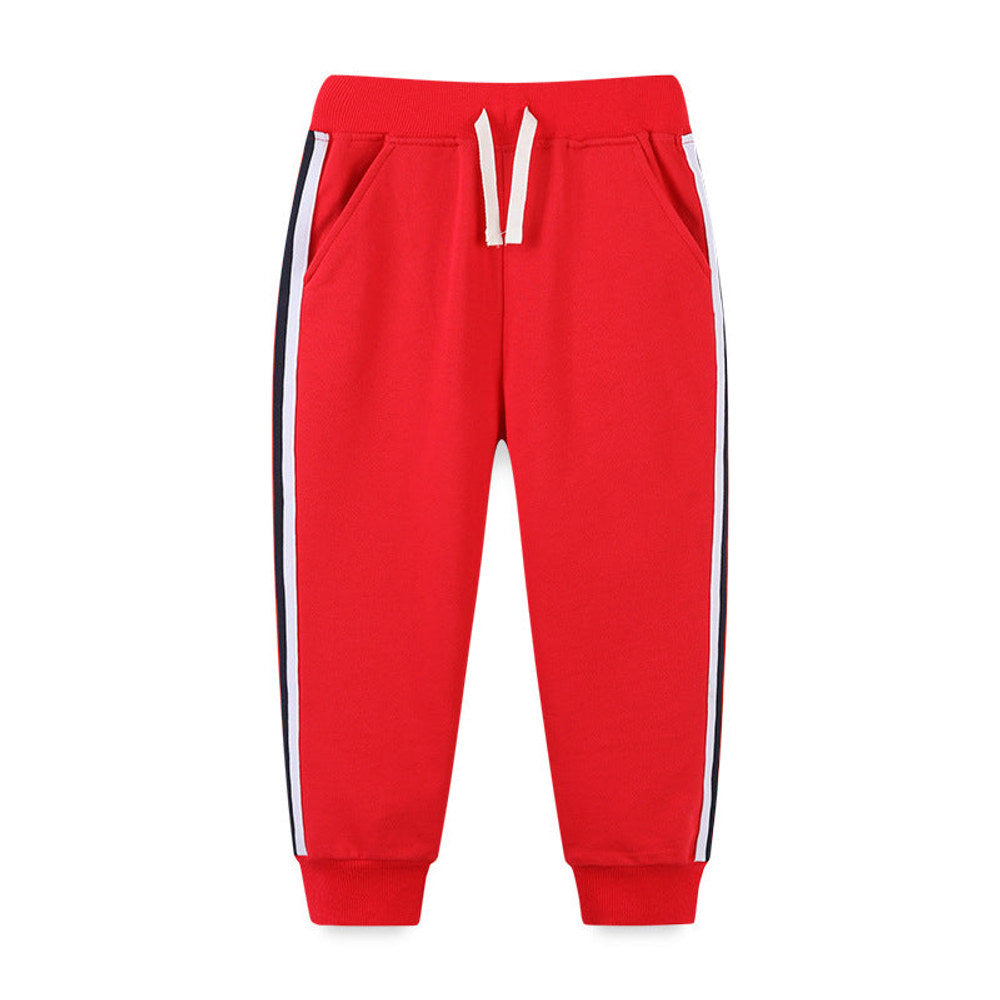 MyKids-USA® Baby Boy Side Striped Pattern Sport Trousers