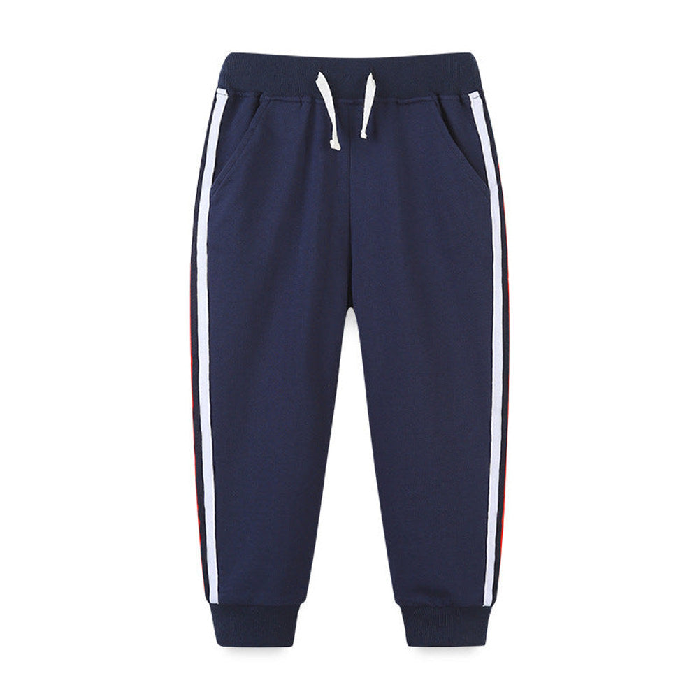 MyKids-USA® Baby Boy Side Striped Pattern Sport Trousers