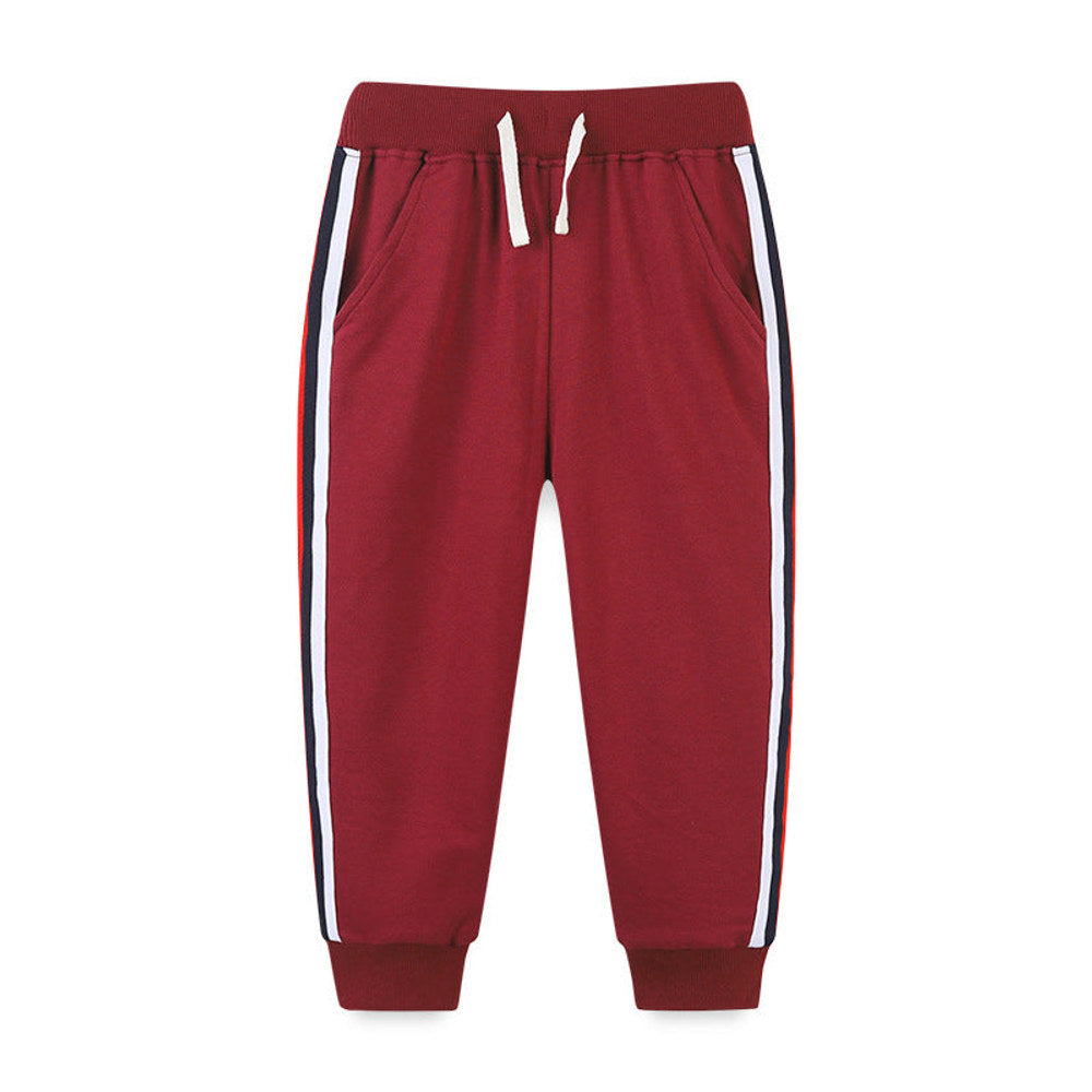 MyKids-USA® Baby Boy Side Striped Pattern Sport Trousers