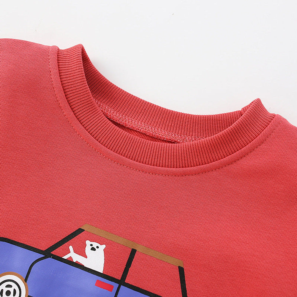MyKids-USA® Baby Cartoon Bear Pattern Long Sleeve Cotton Terry Hoodie