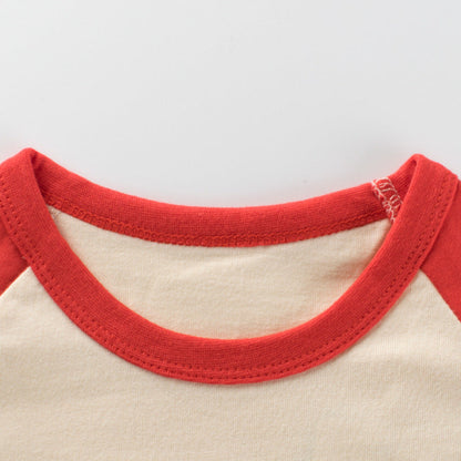 MyKids-USA® Baby Girl Strawberry Print Pattern Soft Cotton Crewneck Shirt