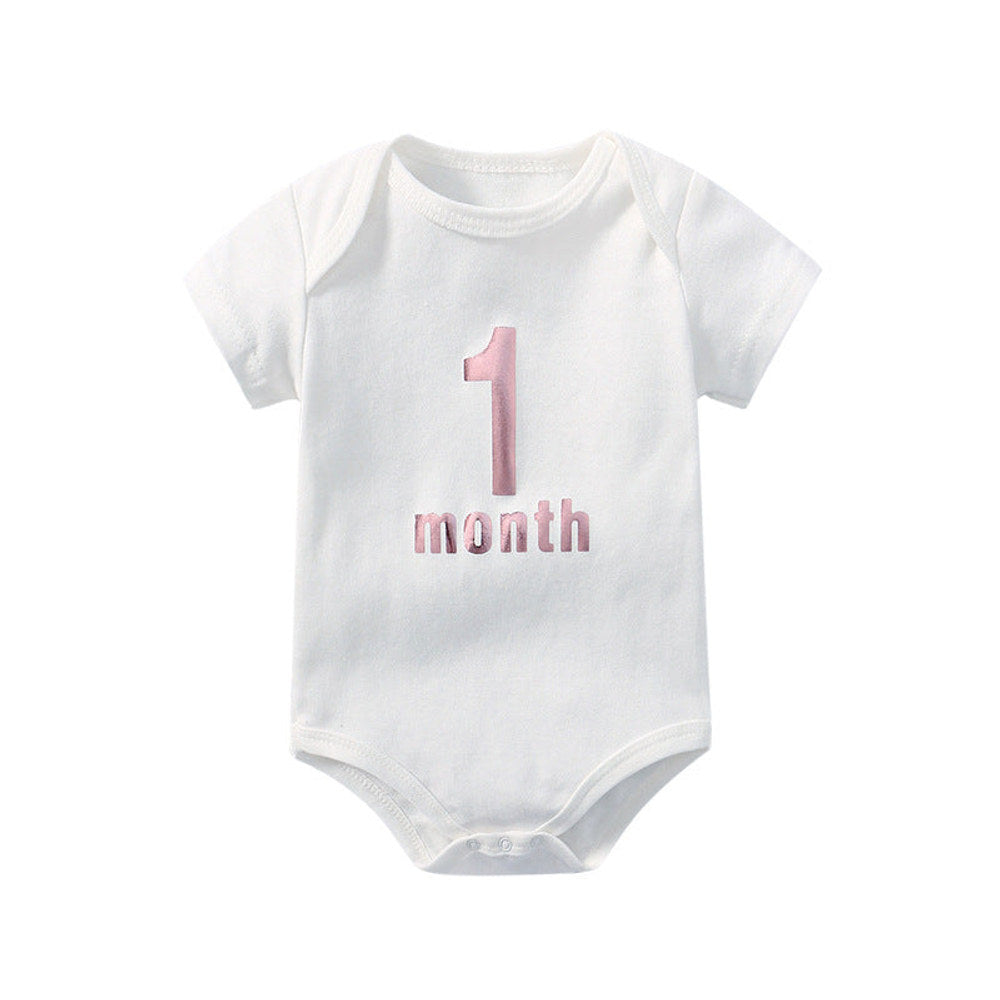 MyKids-USA® Baby Solid Color Printed Pattern Cute Triangle bodysuit