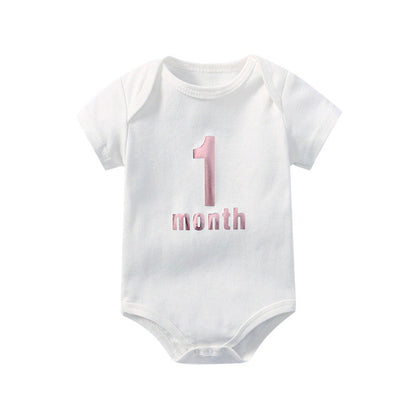 MyKids-USA® Baby Solid Color Printed Pattern Cute Triangle bodysuit