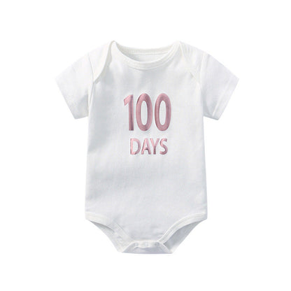 MyKids-USA® Baby Solid Color Printed Pattern Cute Triangle bodysuit