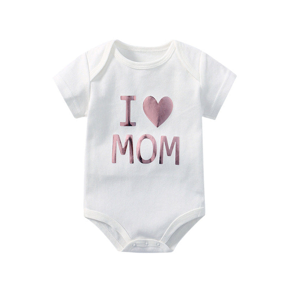 MyKids-USA® Baby Solid Color Printed Pattern Cute Triangle bodysuit