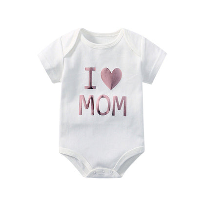 MyKids-USA® Baby Solid Color Printed Pattern Cute Triangle bodysuit