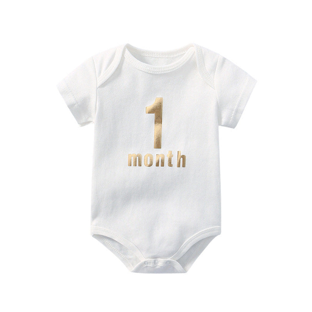 MyKids-USA® Baby Solid Color Printed Pattern Cute Triangle bodysuit
