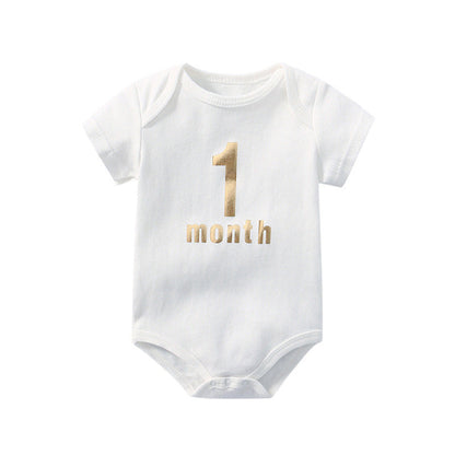 MyKids-USA® Baby Solid Color Printed Pattern Cute Triangle bodysuit