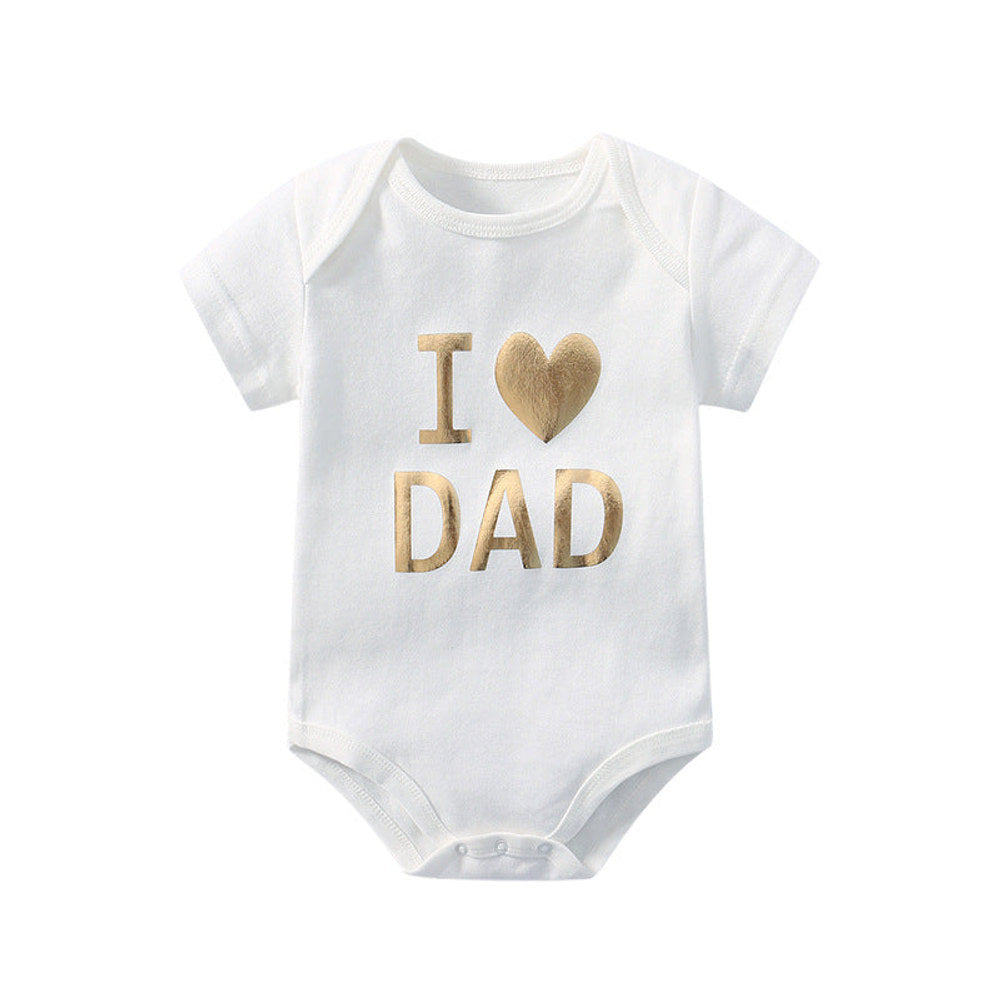 MyKids-USA® Baby Solid Color Printed Pattern Cute Triangle bodysuit