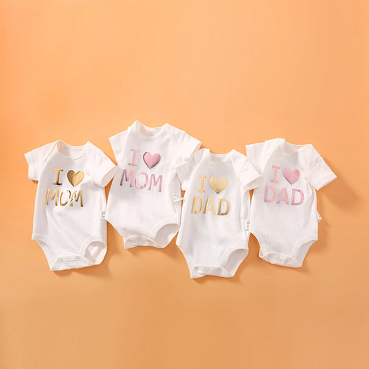 Baby Solid Color Printed Pattern Cute Triangle bodysuit
