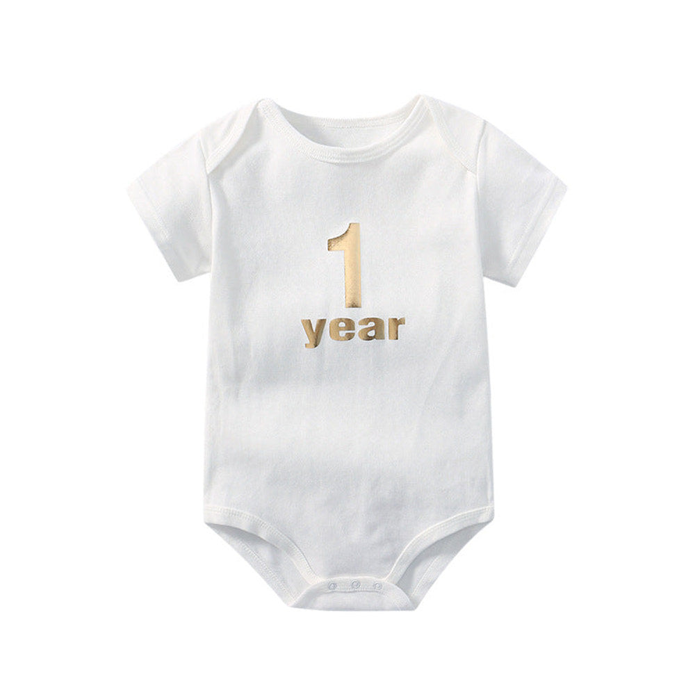 MyKids-USA® Baby Solid Color Printed Pattern Cute Triangle bodysuit