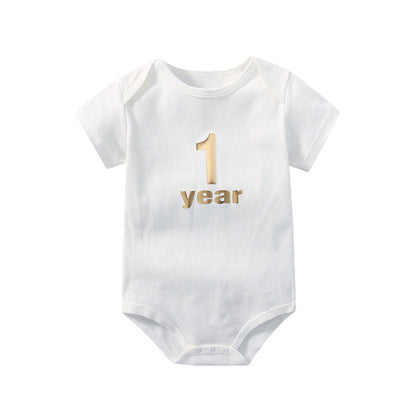 MyKids-USA® Baby Solid Color Printed Pattern Cute Triangle bodysuit