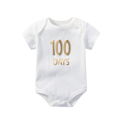 MyKids-USA® Baby Solid Color Printed Pattern Cute Triangle bodysuit