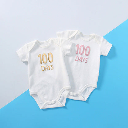 MyKids-USA® Baby Solid Color Printed Pattern Cute Triangle bodysuit