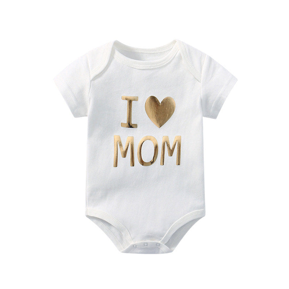 MyKids-USA® Baby Solid Color Printed Pattern Cute Triangle bodysuit