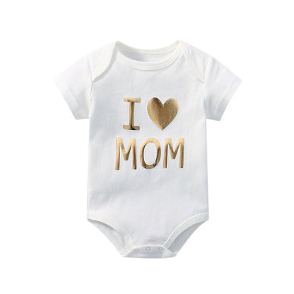 MyKids-USA® Baby Solid Color Printed Pattern Cute Triangle bodysuit