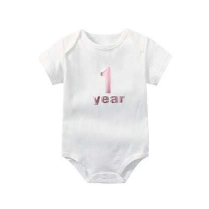 MyKids-USA® Baby Solid Color Printed Pattern Cute Triangle bodysuit