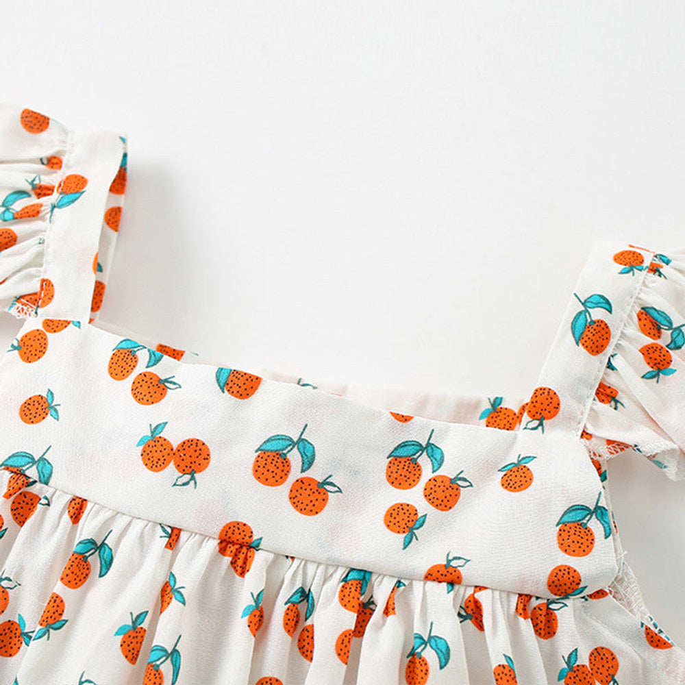 MyKids-USA® Baby Floral Graphic Sleeveless Sling Casual Dress