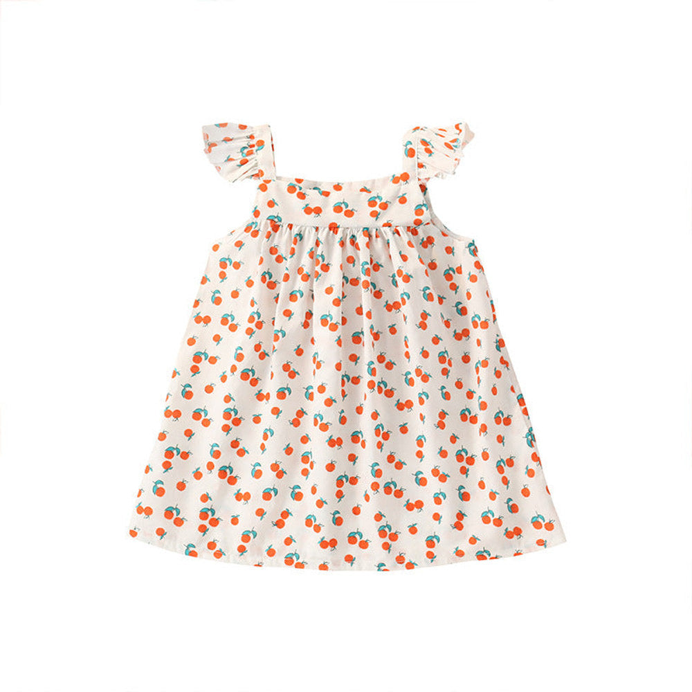 MyKids-USA® Baby Floral Graphic Sleeveless Sling Casual Dress