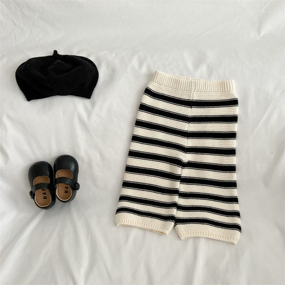 MyKids-USA® Baby Striped Pattern Lapel Knitted Cardigan or Pants