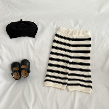 MyKids-USA® Baby Striped Pattern Lapel Knitted Cardigan or Pants
