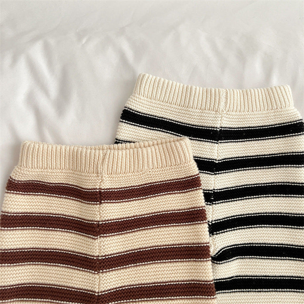 MyKids-USA® Baby Striped Pattern Lapel Knitted Cardigan or Pants