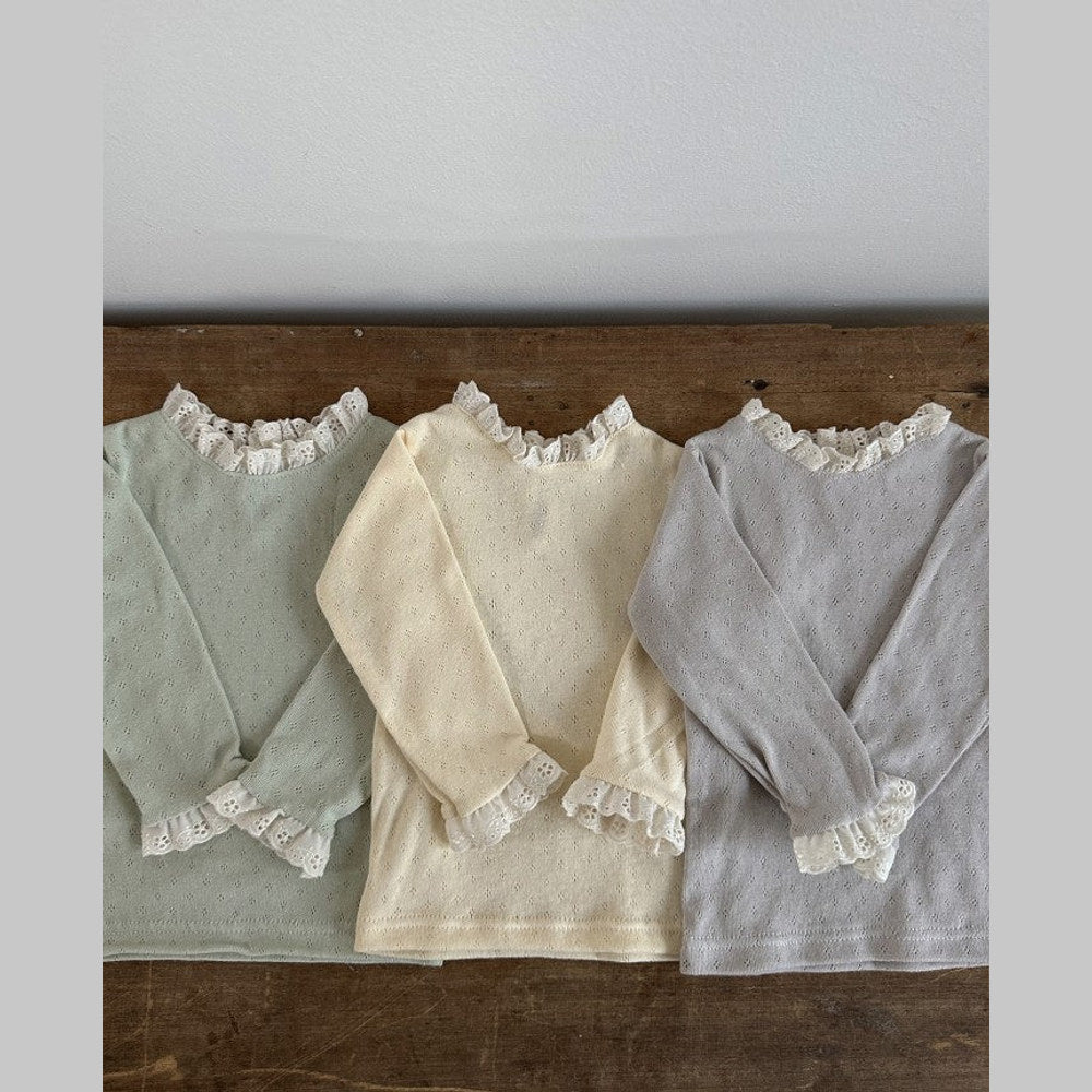 MyKids-USA® Baby Solid Color Mesh Patched Design Knitwear