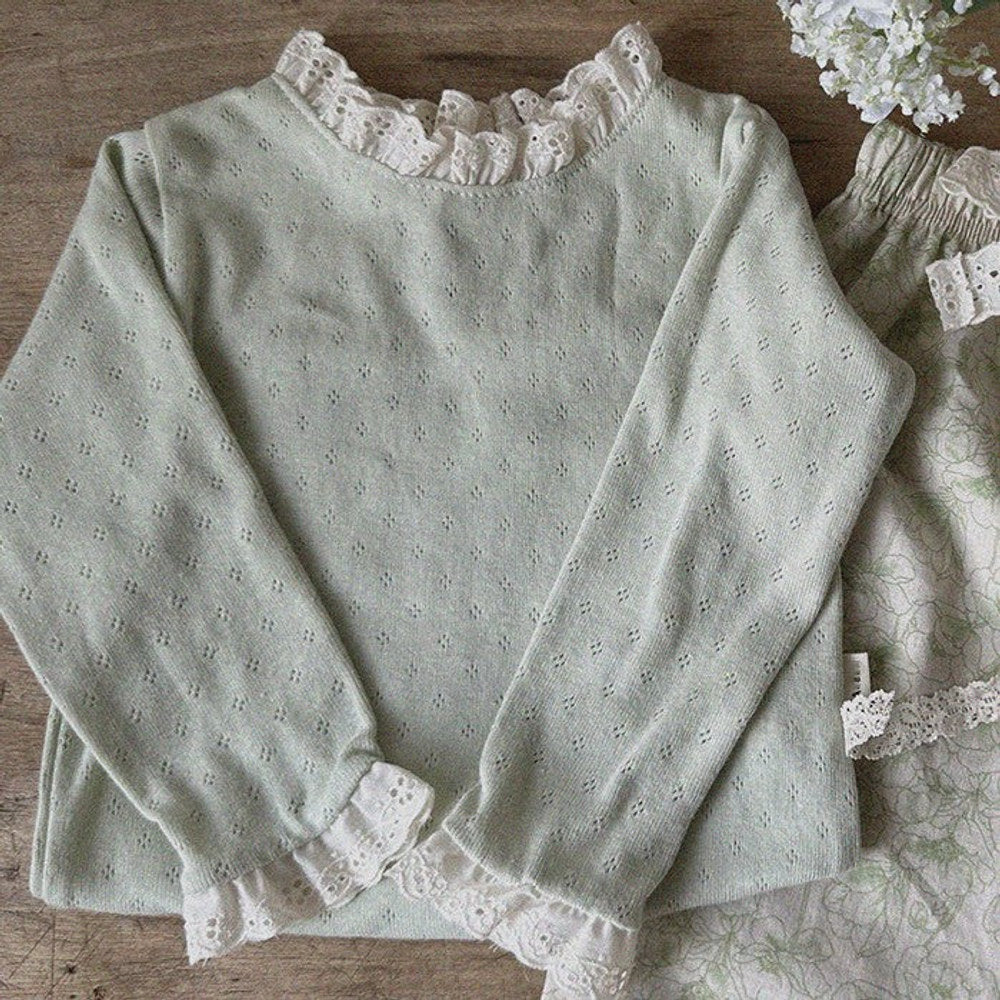 MyKids-USA® Baby Solid Color Mesh Patched Design Knitwear