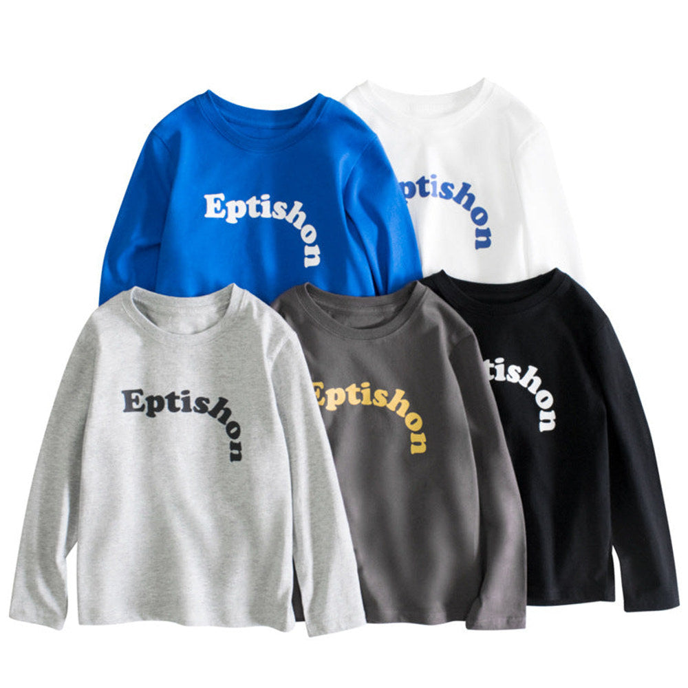 MyKids-USA® Children Slogan Print Pattern Long Sleeve Comfortable Tops
