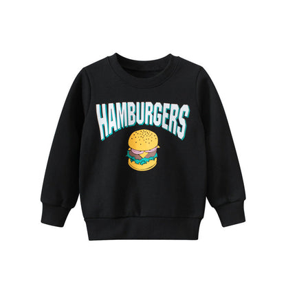 MyKids-USA® Baby Boy And Girl Hamburger Print Pattern Quality Sweatshirt