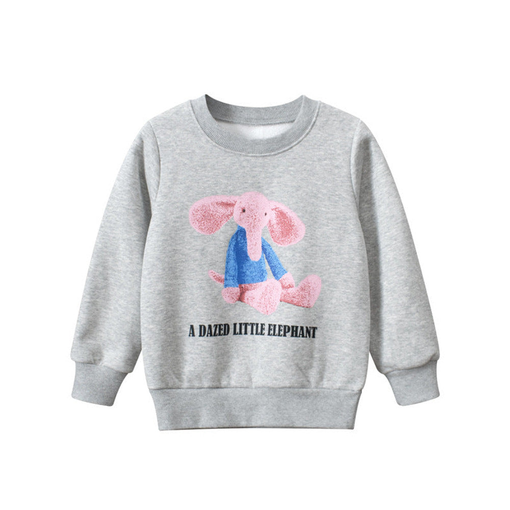 MyKids-USA® Baby Girl Cartoon Animal Graphic Quality Korean Style Hoodie