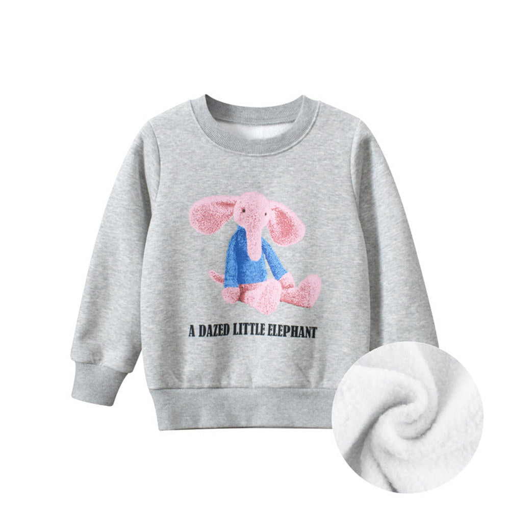 MyKids-USA® Baby Girl Cartoon Animal Graphic Quality Korean Style Hoodie