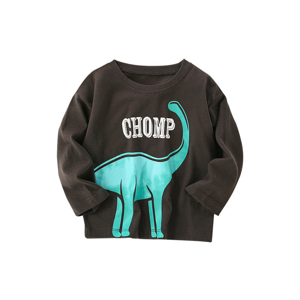 MyKids-USA® Baby Cute Dinosaur Graphic Long Sleeve O-Neck New Style Shirt
