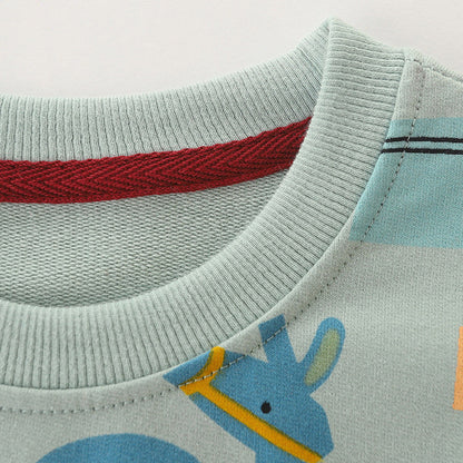 MyKids-USA® Baby Boy Cartoon Graphic Long Sleeve