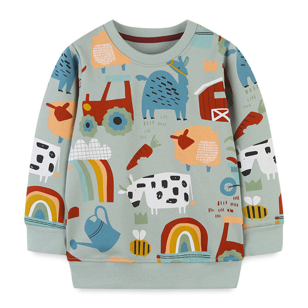 MyKids-USA® Baby Boy Cartoon Graphic Long Sleeve