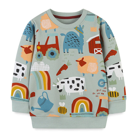 MyKids-USA® Baby Boy Cartoon Graphic Long Sleeve