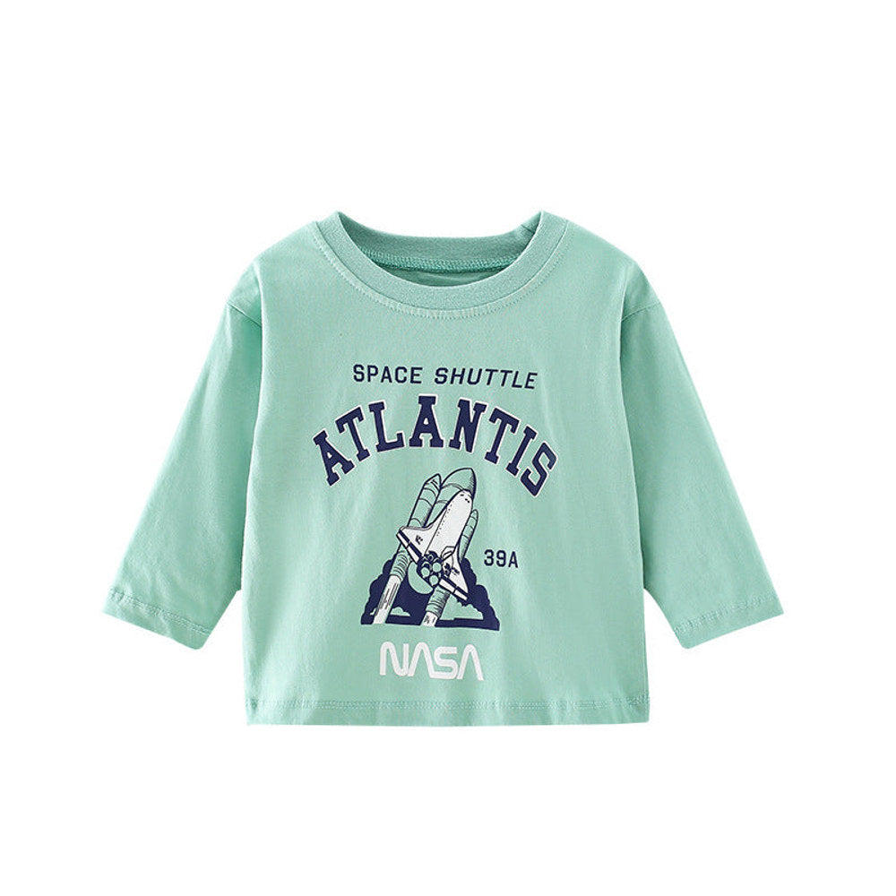 MyKids-USA® Baby Boy Cool Print Pattern Long Sleeve Soft Cotton Pullover Shirt