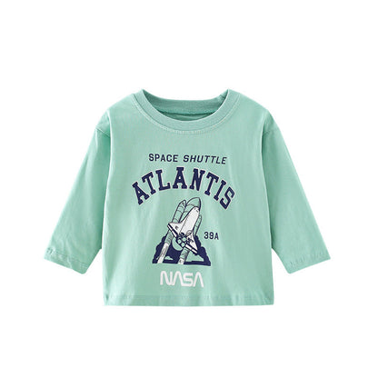 MyKids-USA® Baby Boy Cool Print Pattern Long Sleeve Soft Cotton Pullover Shirt