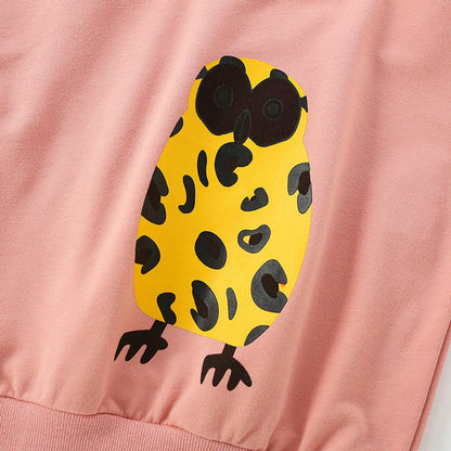 MyKids-USA® Baby Girl Cartoon Animal Pattern Solid Color Lovely Hoodie