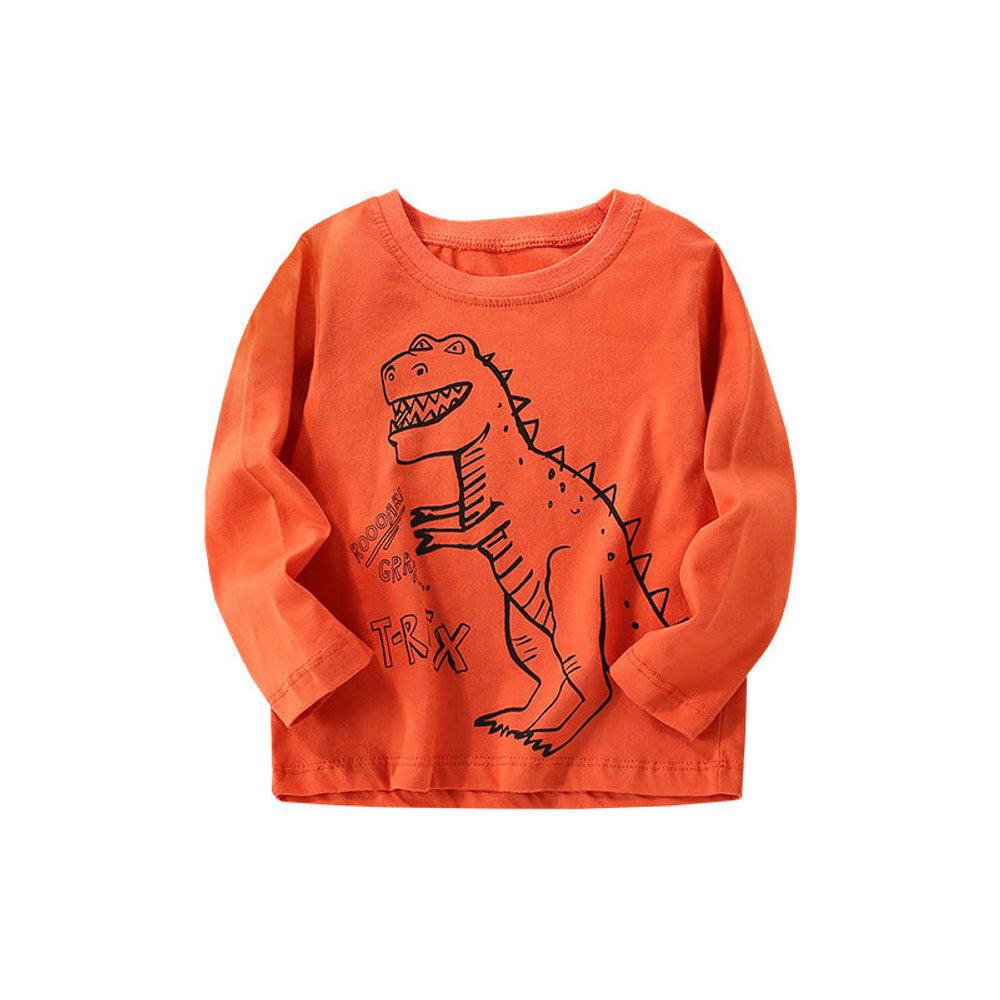 MyKids-USA® Baby Boy Cartoon Dinosaur Print Pattern Western Style Cute Shirt