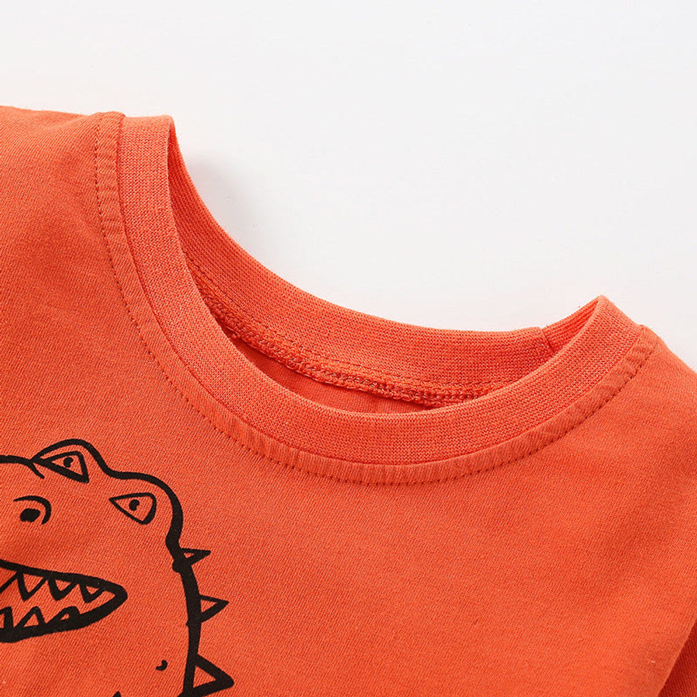MyKids-USA® Baby Boy Cartoon Dinosaur Print Pattern Western Style Cute Shirt